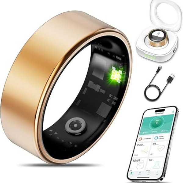 Apple Smart Ring for Women tracking health metrics on a finger