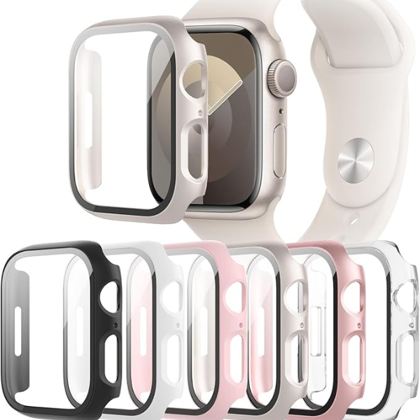 Top 5 smartwatch case cover options in 2025, featuring Misxi hard and waterproof Apple Watch cases, QCKANLJ 6-pack, Suoman TPU bumper, and Adepoy rugged case for Fitbit and Apple Watch