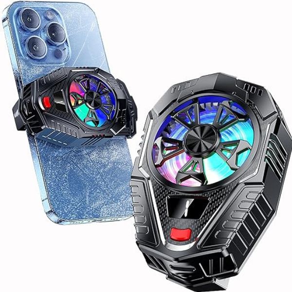 Top 5 mobile phone cooling fans for gamers in 2025, including Black Shark FunCooler 5, Neveika dual cooling fan, YANISM with temperature display, ACEDAYS RGB cooler, and CHONCHOW magnetic cooler for large devices.