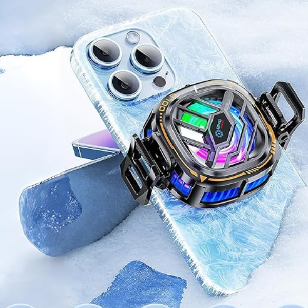 Top 5 mobile phone cooling fans for gamers in 2025, including Black Shark FunCooler 5, Neveika dual cooling fan, YANISM with temperature display, ACEDAYS RGB cooler, and CHONCHOW magnetic cooler for large devices.