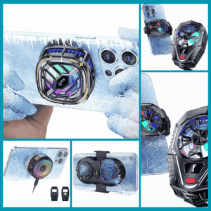 Top 5 mobile phone cooling fans for gamers in 2025, including Black Shark FunCooler 5, Neveika dual cooling fan, YANISM with temperature display, ACEDAYS RGB cooler, and CHONCHOW magnetic cooler for large devices.