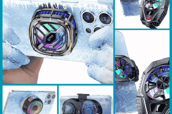 Top 5 mobile phone cooling fans for gamers in 2025, including Black Shark FunCooler 5, Neveika dual cooling fan, YANISM with temperature display, ACEDAYS RGB cooler, and CHONCHOW magnetic cooler for large devices.