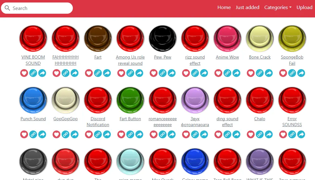 MyInstants viral sound effects from trending video editing websites for video editing