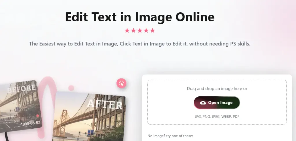 Online tool reviews 2026 showcasing PhoText AI image text editing tool